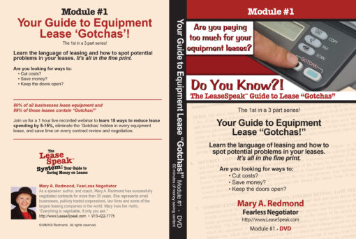 Module 1 Your Guide to Equipment Lease "Gotchas"!